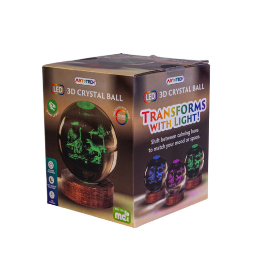 MDI LED 3d Crystal Ball Light Dinosaurs