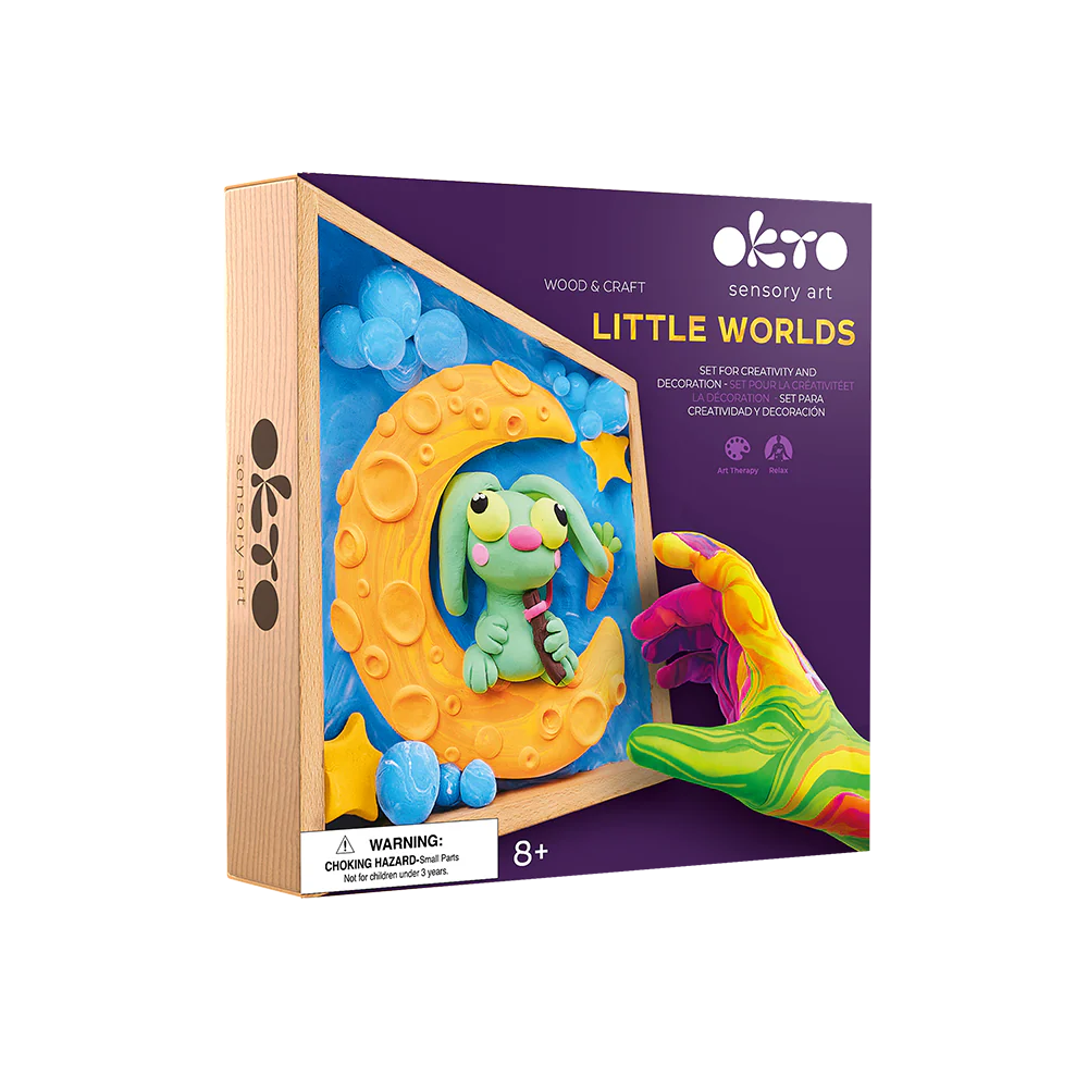 Okto Sensory Art Wood and Craft Little Worlds Bunny Moon
