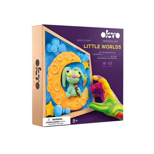Okto Sensory Art Wood and Craft Little Worlds Bunny Moon