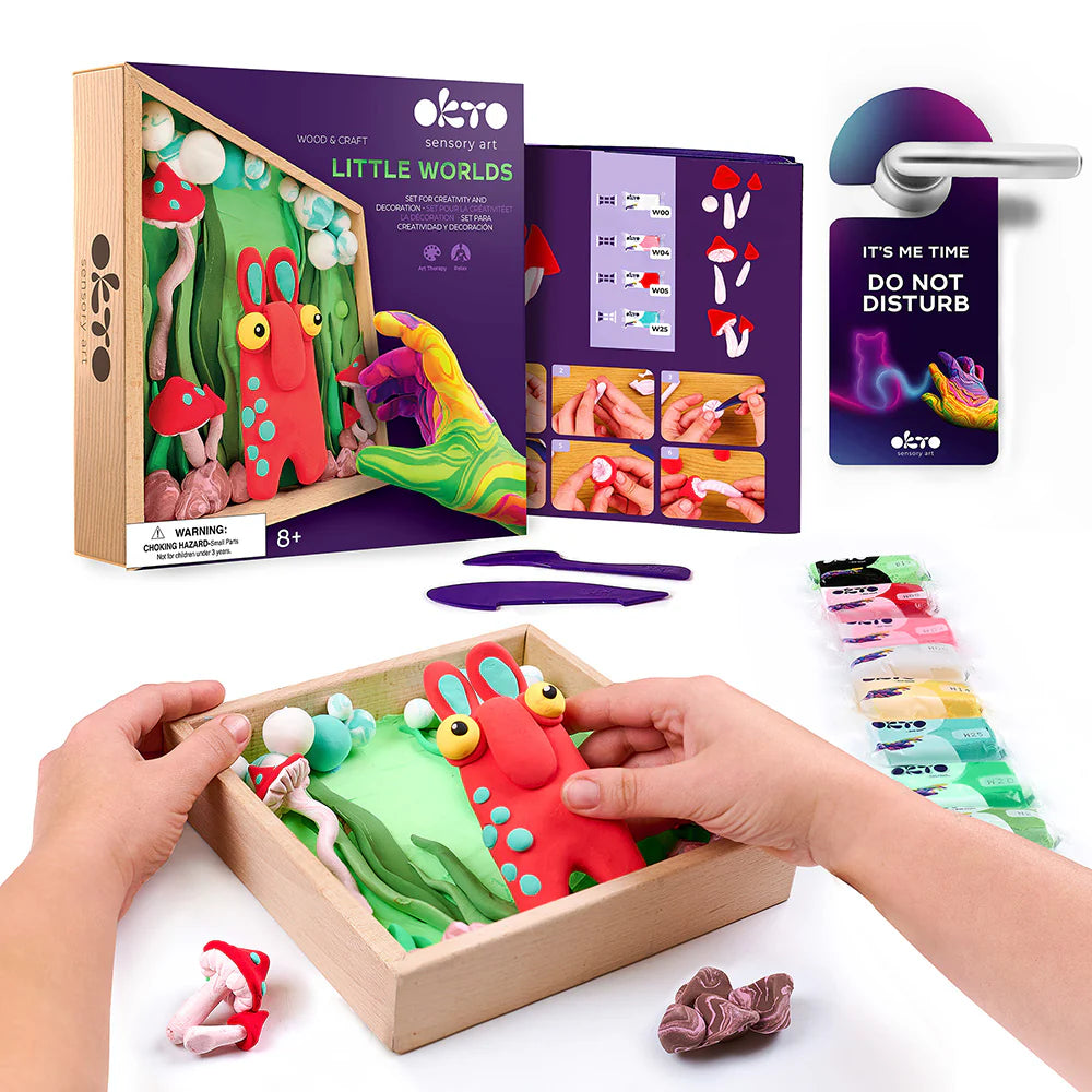 Okto Sensory Art Wood and Craft Little Worlds Mummy Troll