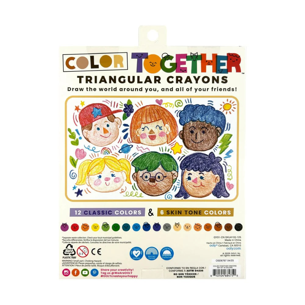 Ooly Colour Together Triangular Crayons 18pk