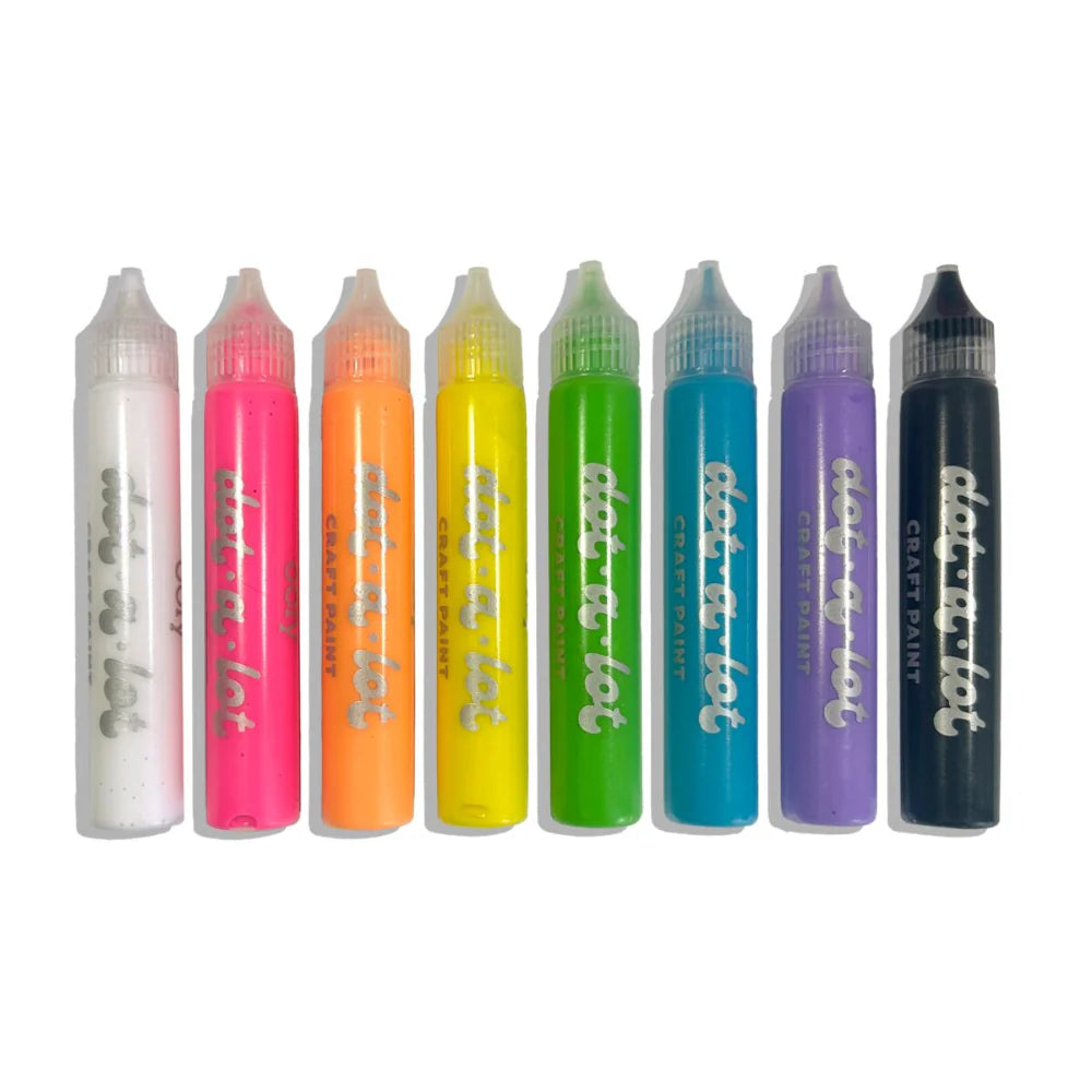 Ooly Dot A Lot Dimensional Craft Paints Bright 8 Colours