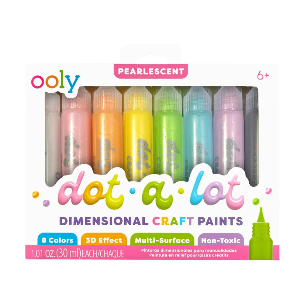 Ooly Dot A Lot Dimensional Craft Paints Pearlescent 8 Colours