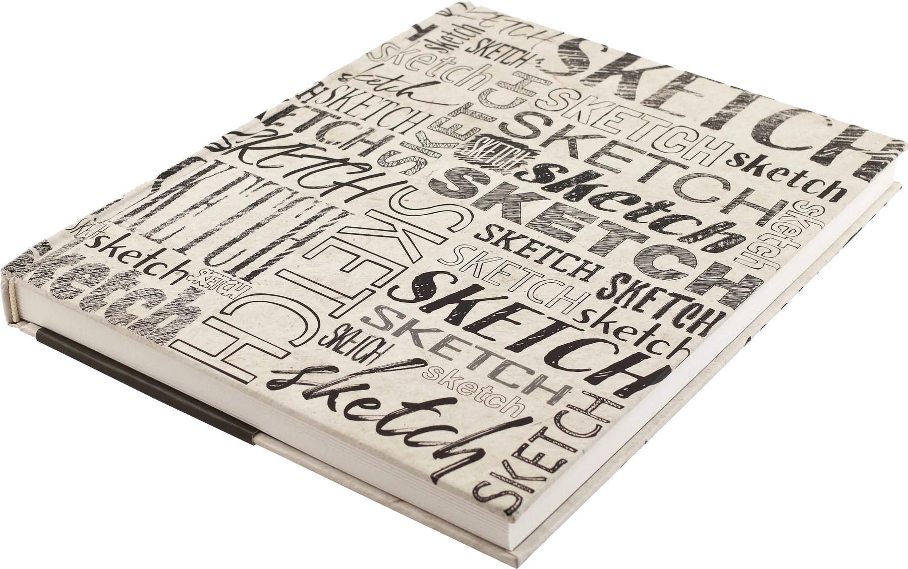 Sketchbook with 'sketch' text on a white background