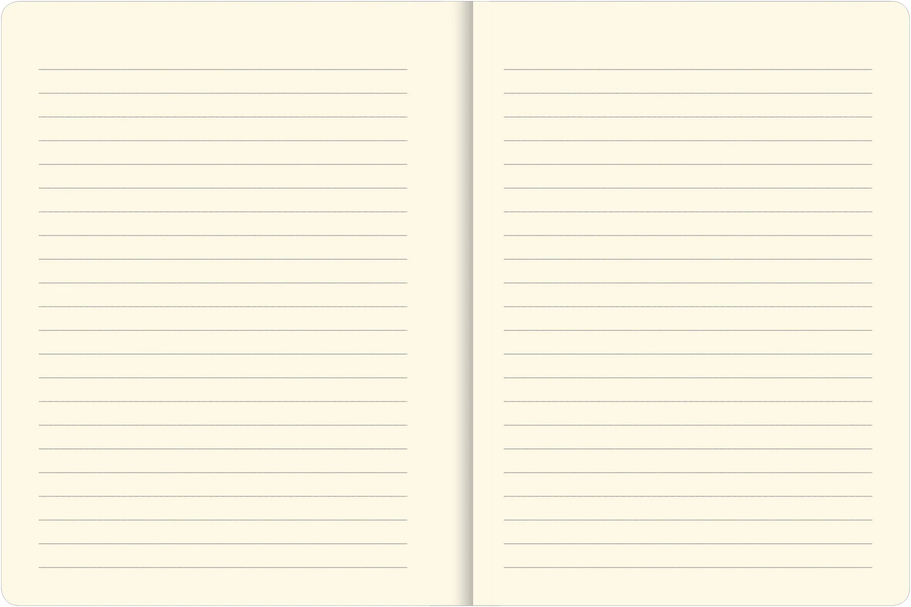 Peter Pauper Press Small Journal Curious Cat Two sheets of lined notebook paper on a white background