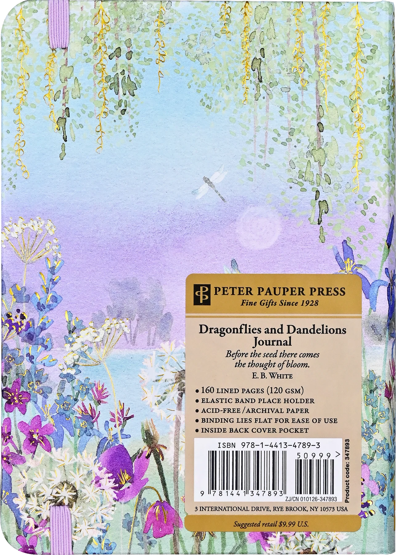 Peter Pauper Press Small Journal Dragonflies and Dandelions