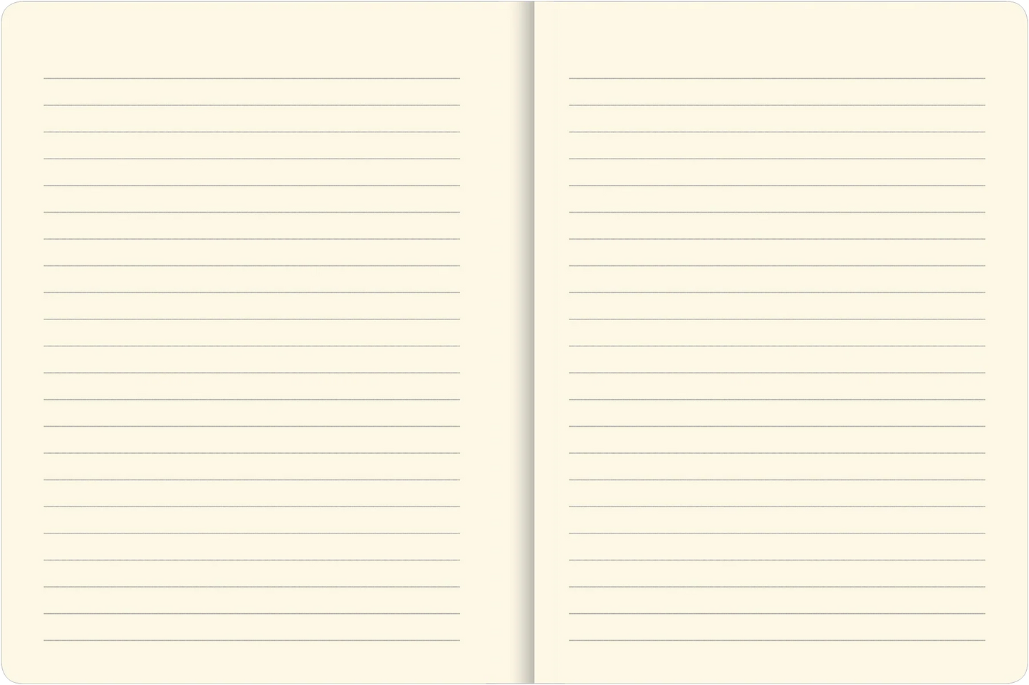 Peter Pauper Press Small Journal Smarty Cats inside Two sheets of lined notebook paper side by side on a white background