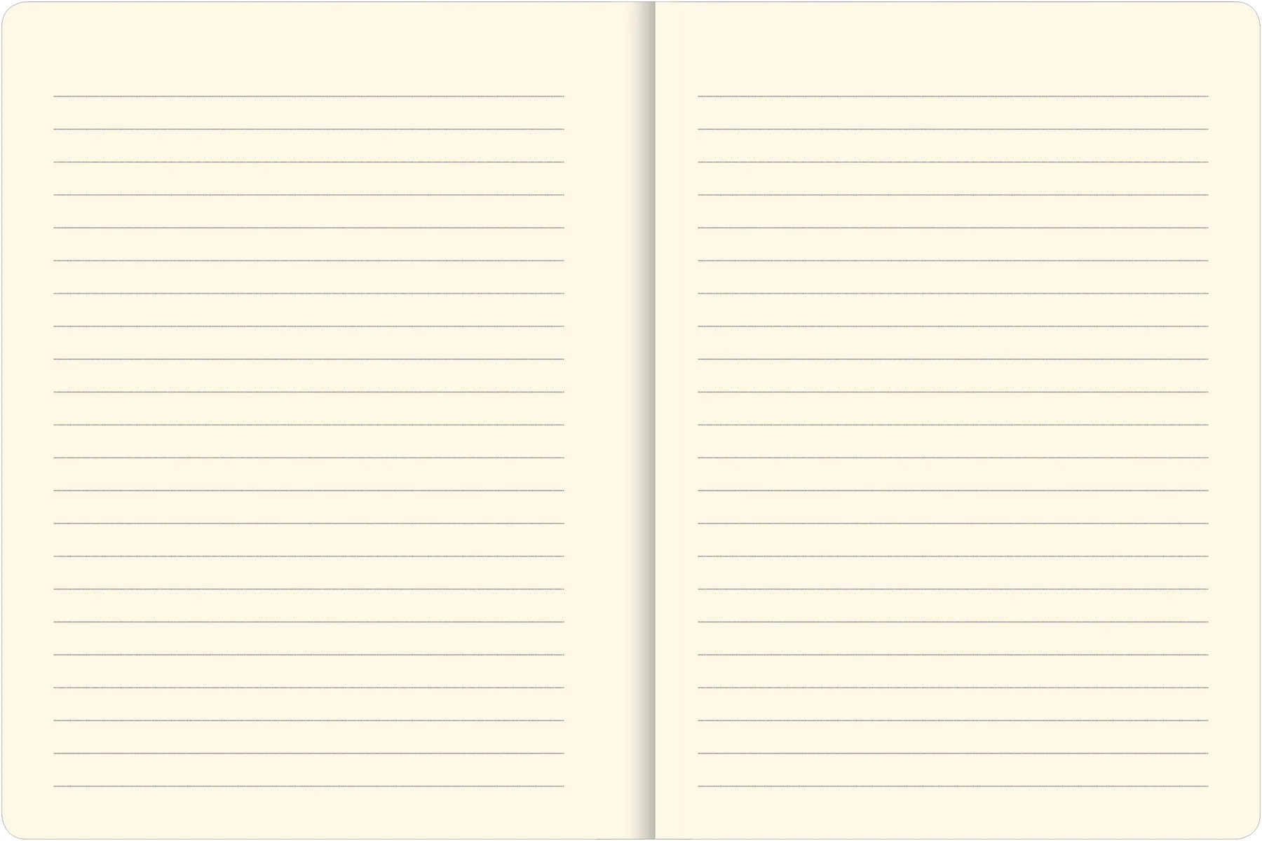 Peter Pauper Press Small Journal Smarty Cats inside Two sheets of lined notebook paper side by side on a white background