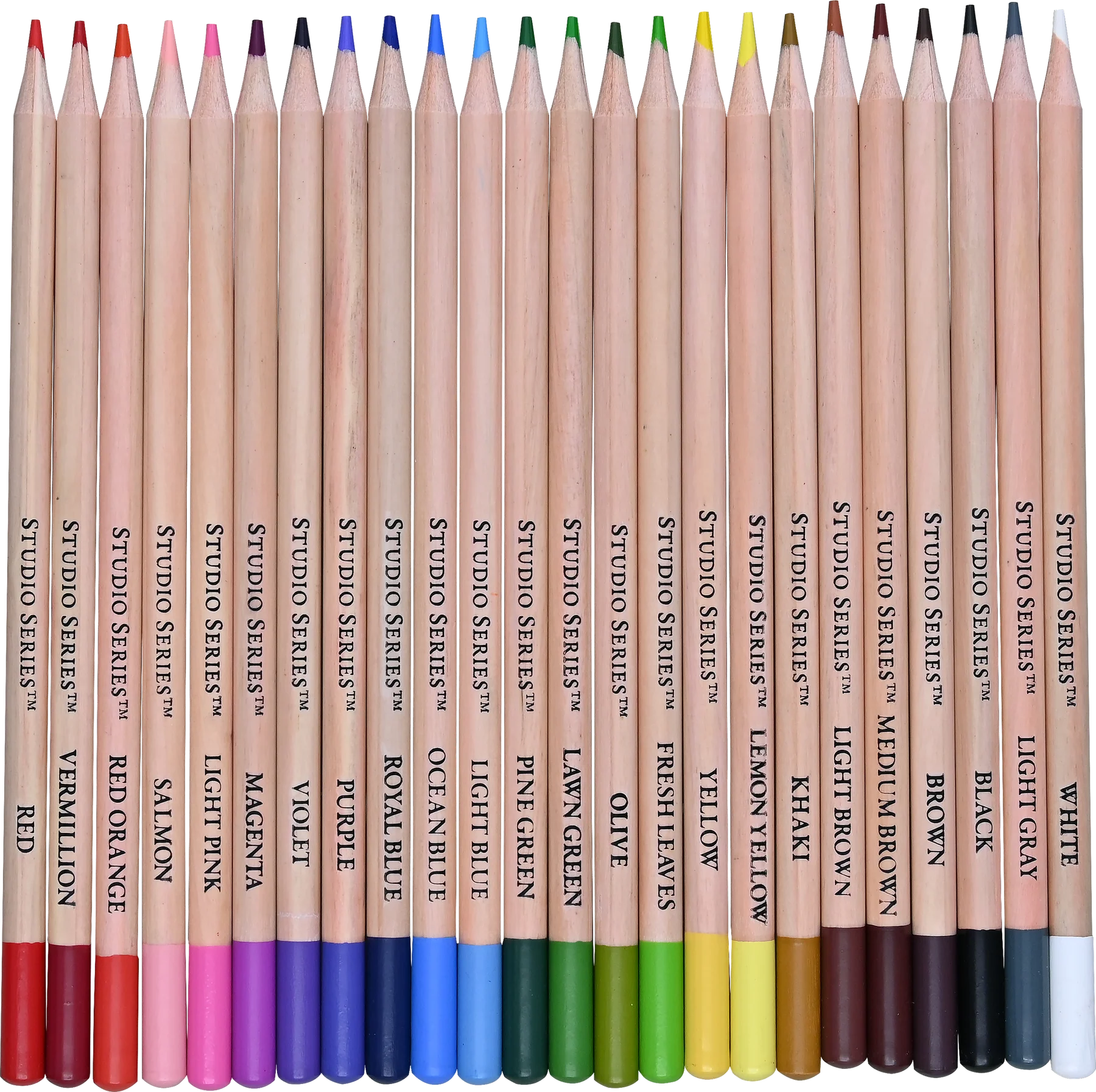 Set of Studio Series colored pencils with various colors and names.