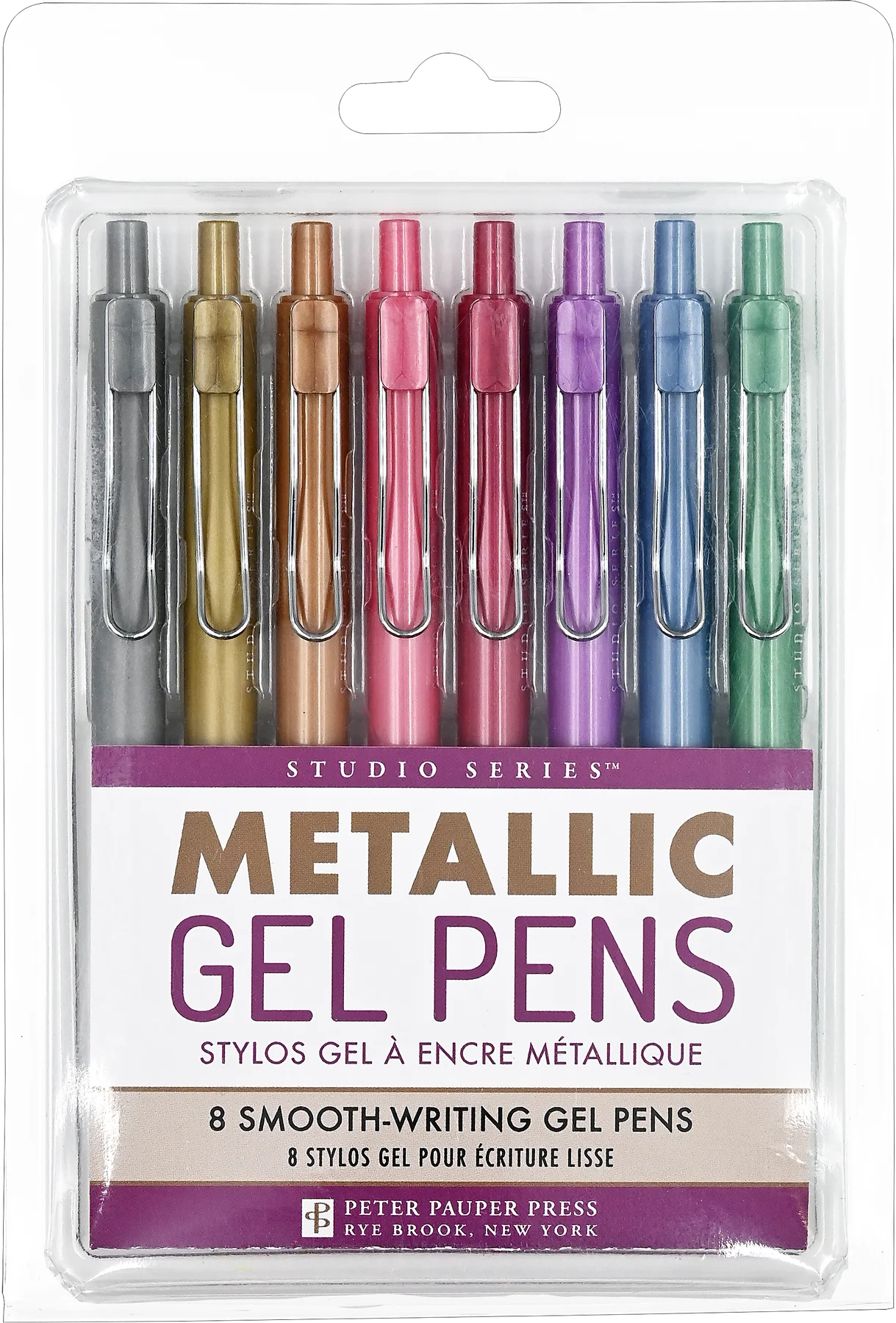 Peter Pauper Press Studio Series Metallic Gel Pens 8pk
