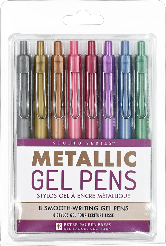 Peter Pauper Press Studio Series Metallic Gel Pens 8pk