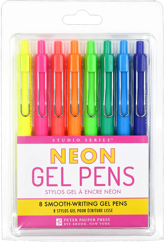 Peter Pauper Press Studio Series Neon Gel Pens 8pk