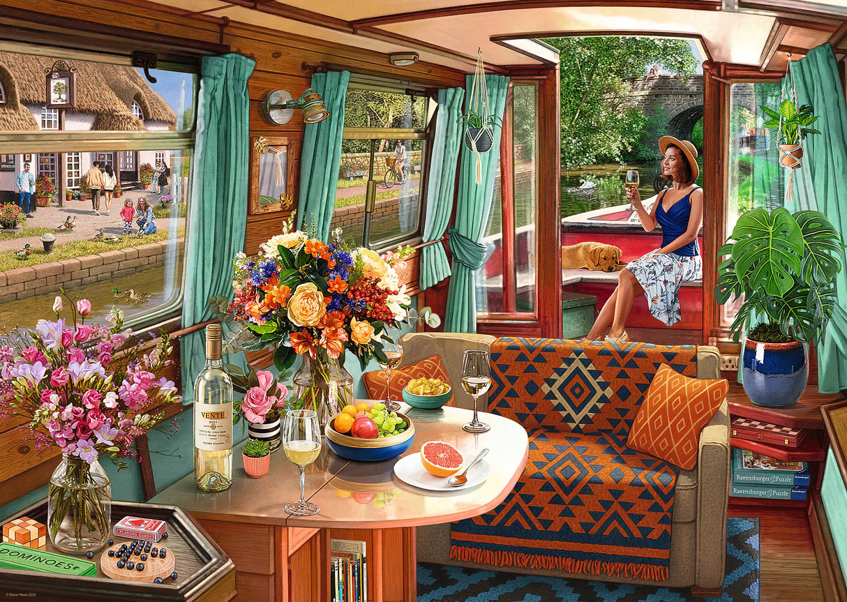Ravensburger 1000pc Jigsaw Puzzle View From My Window No 1 Canal Boat