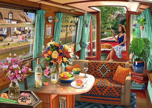 Ravensburger 1000pc Jigsaw Puzzle View From My Window No 1 Canal Boat