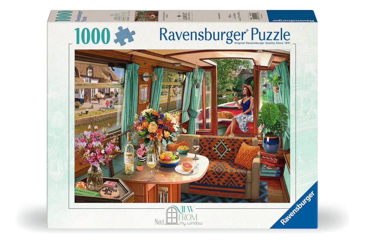 Ravensburger 1000pc Jigsaw Puzzle View From My Window No 1 Canal Boat