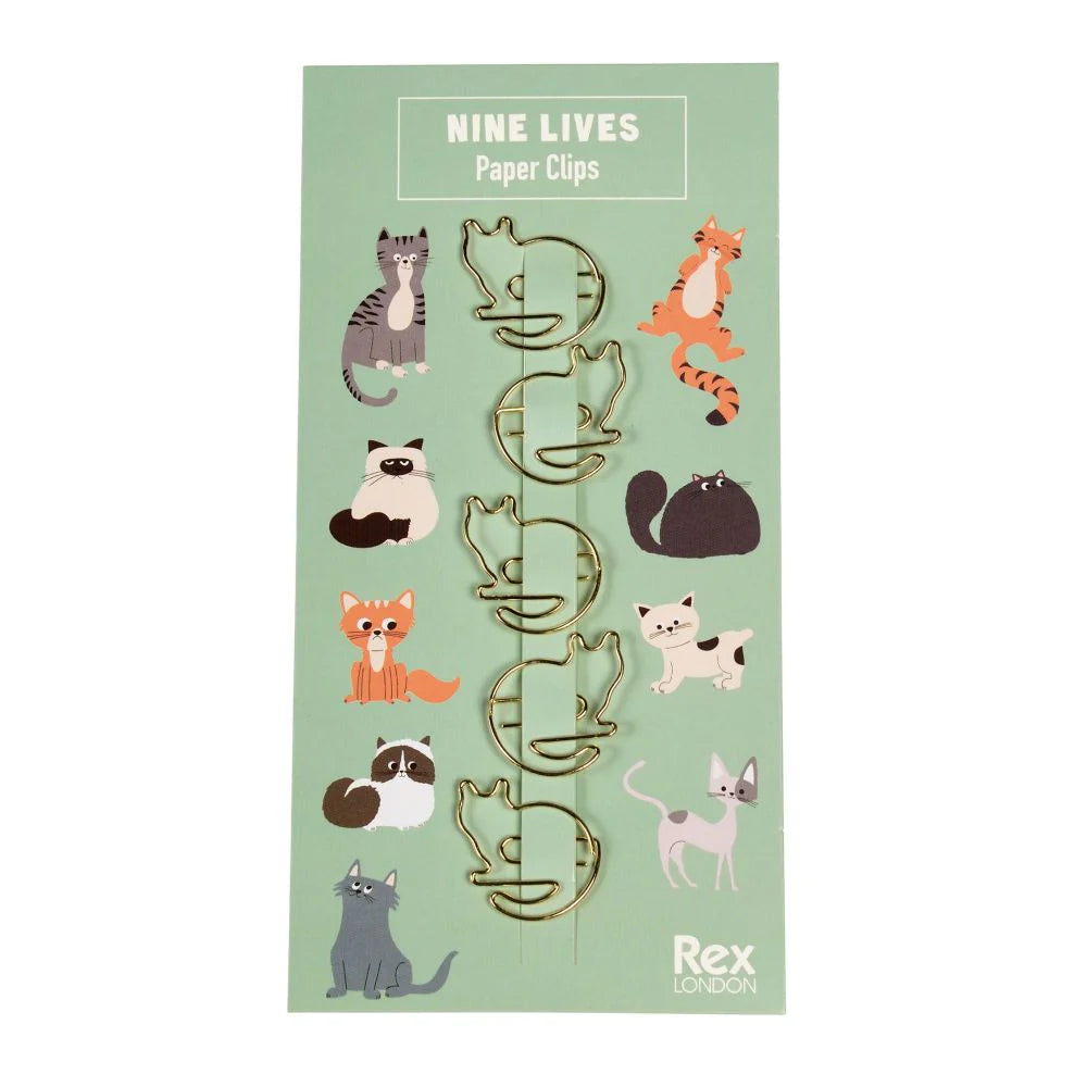 Rex London Paper Clips Cats Nine Lives