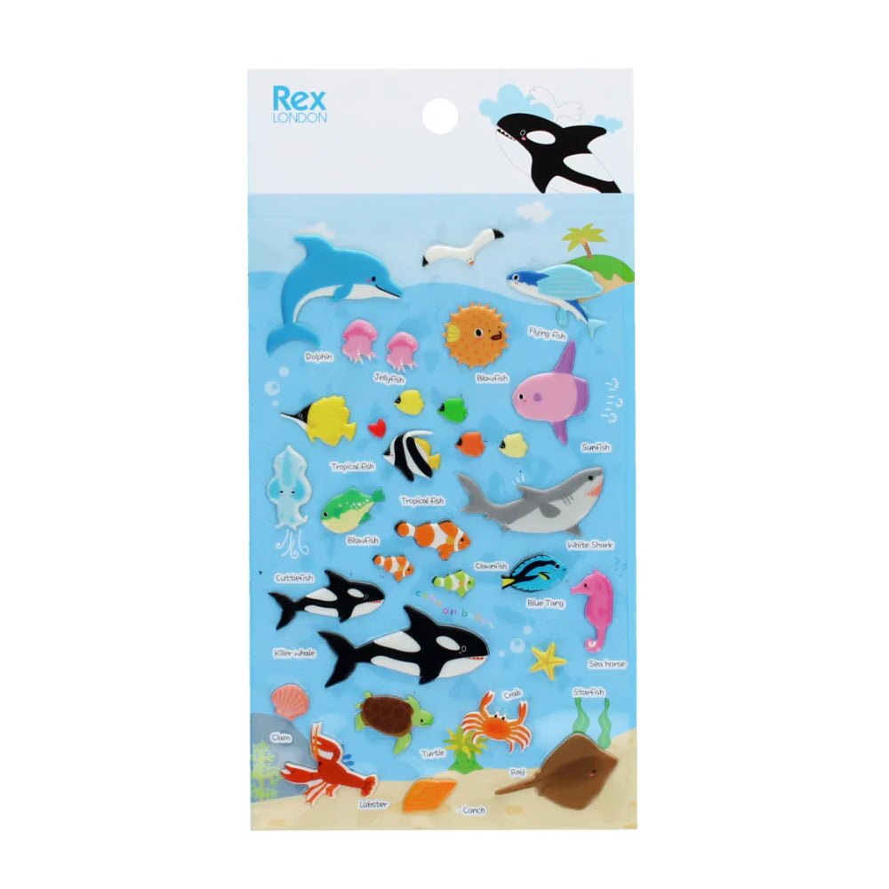 Rex London Puffy Stickers Sea Creatures