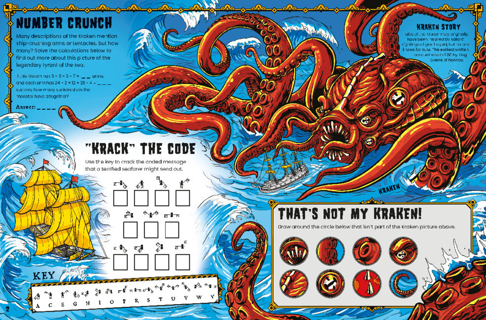 Usborne Sea Monsters Puzzle Book