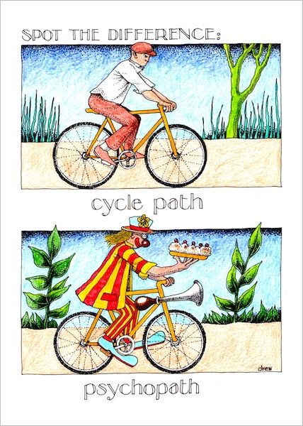 Simon Drew’s Cyclepath greeting card is a witty pun for cycling fans. Printed in Australia, this funny card combines British humour and clever illustration — perfect for birthdays or just because.