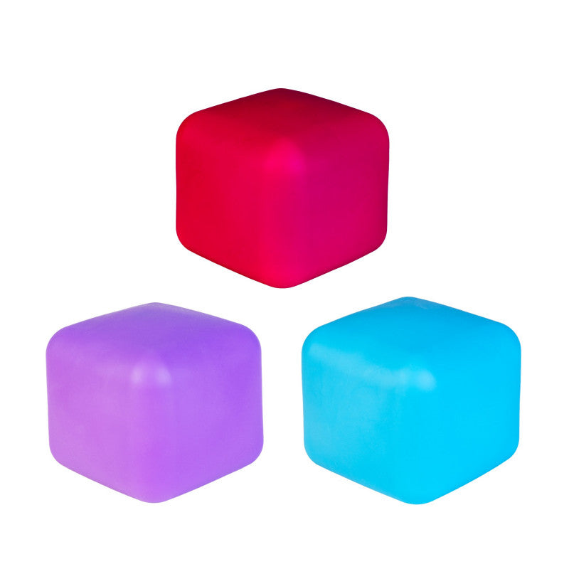 Three Smooshos Colour Change Cube (red, purple, blue) on a white background
