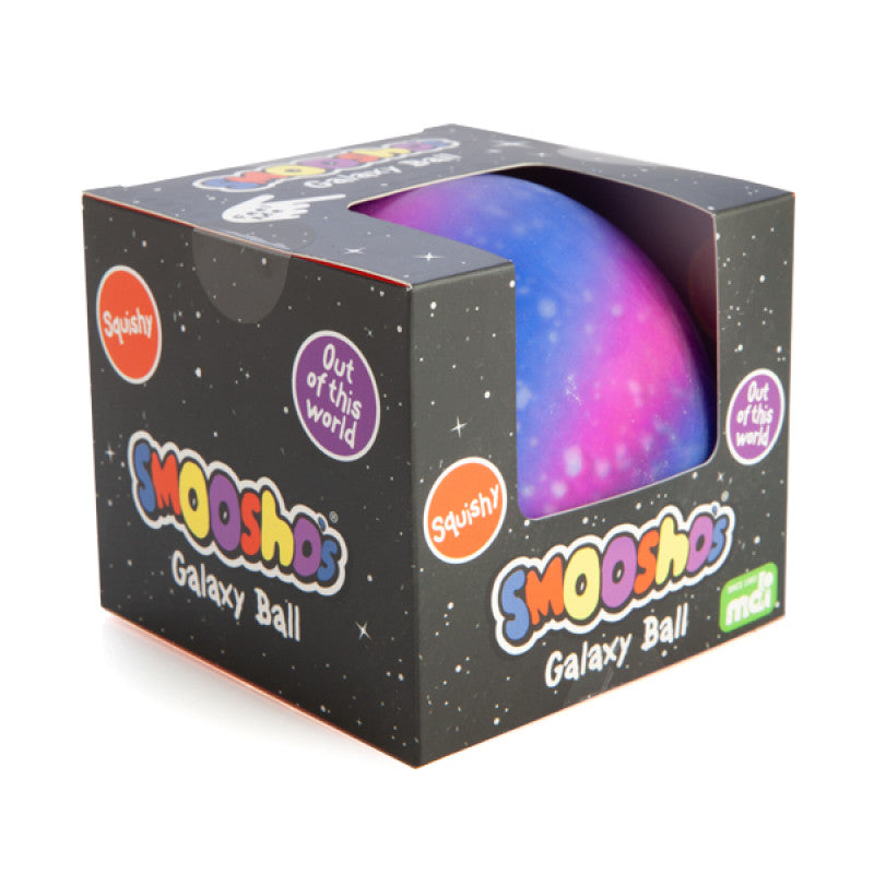Smooshos Galaxy Ball in packaging with space-themed design