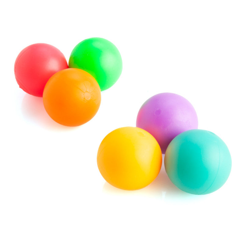 Set of colorful Smooshos Sticky Splat Ballz on a white background