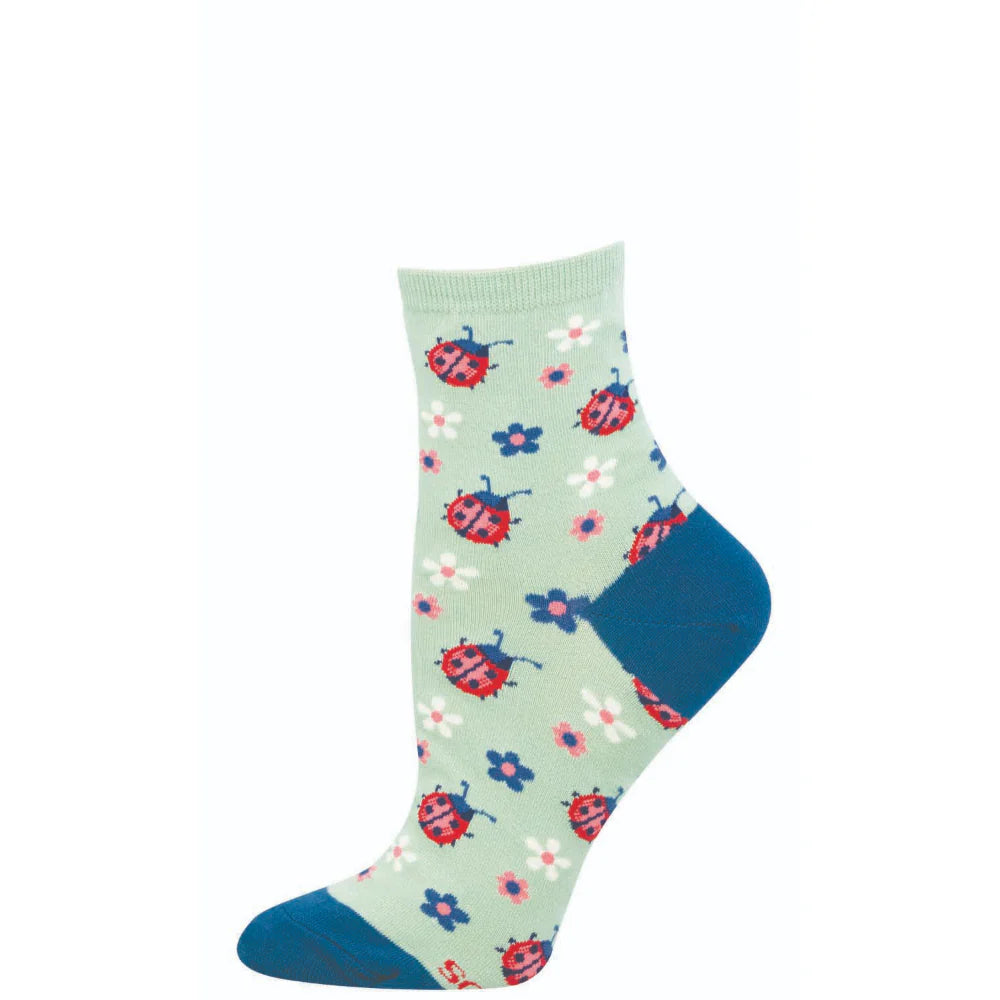 Socksmith Ladies Socks Mini Crew Luck Be My Lady Green