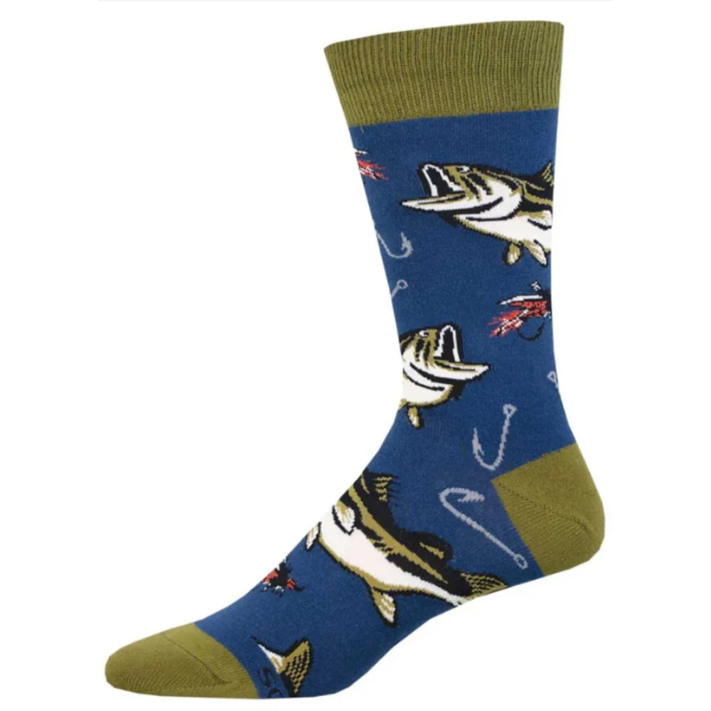 Socksmith Mens Socks All About The Bass Navy