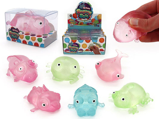 Squeezy Sugary Soft Animals Assorted against a white background, with packaging displayed