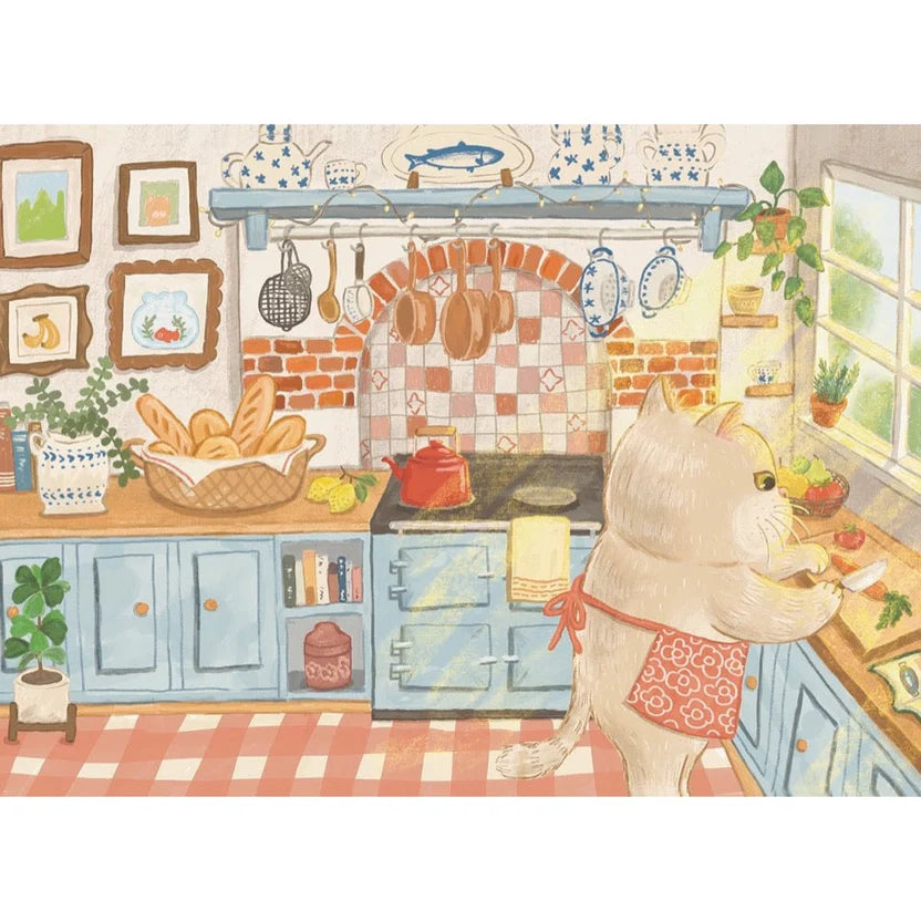 The Puzzle Collab 99pc Micro Jigsaw Puzzle Cat in the Kitchen