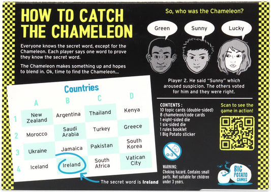 The Chameleon Travel Edition Card Game