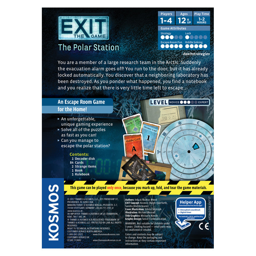 Exit the Game The Polar Station Escape Room Game
