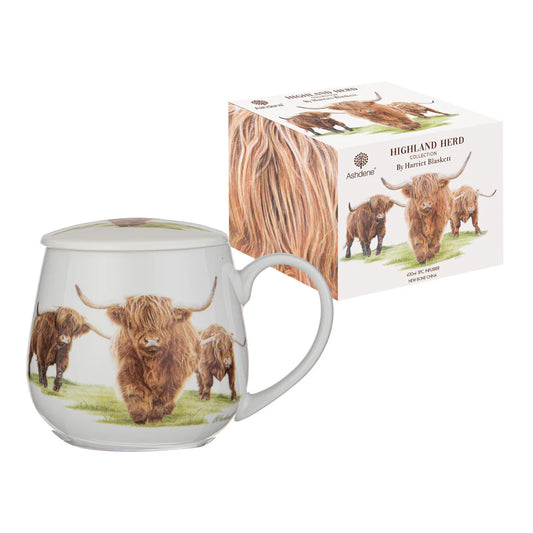Ashdene Highland Herd Bone China Mug and 3 Piece Infuser