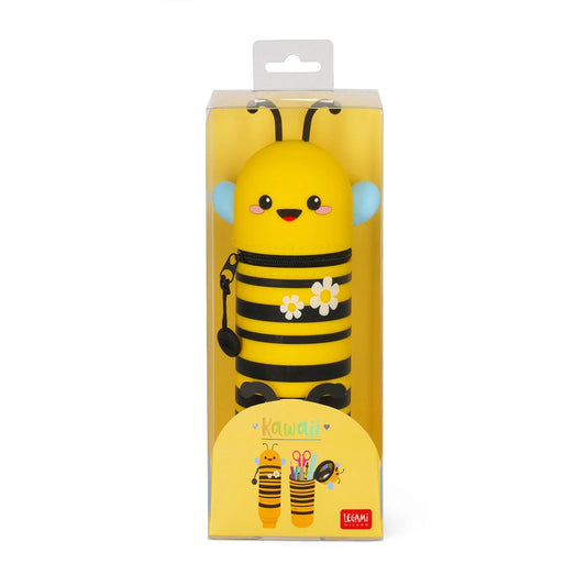 Legami Kawaii 2 in 1 Soft Silicone Pencil Case - Bee