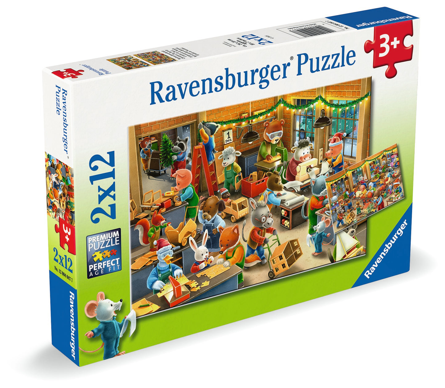 Ravensburger 2x12pc Jigsaw Puzzle Christmas Toy Factory