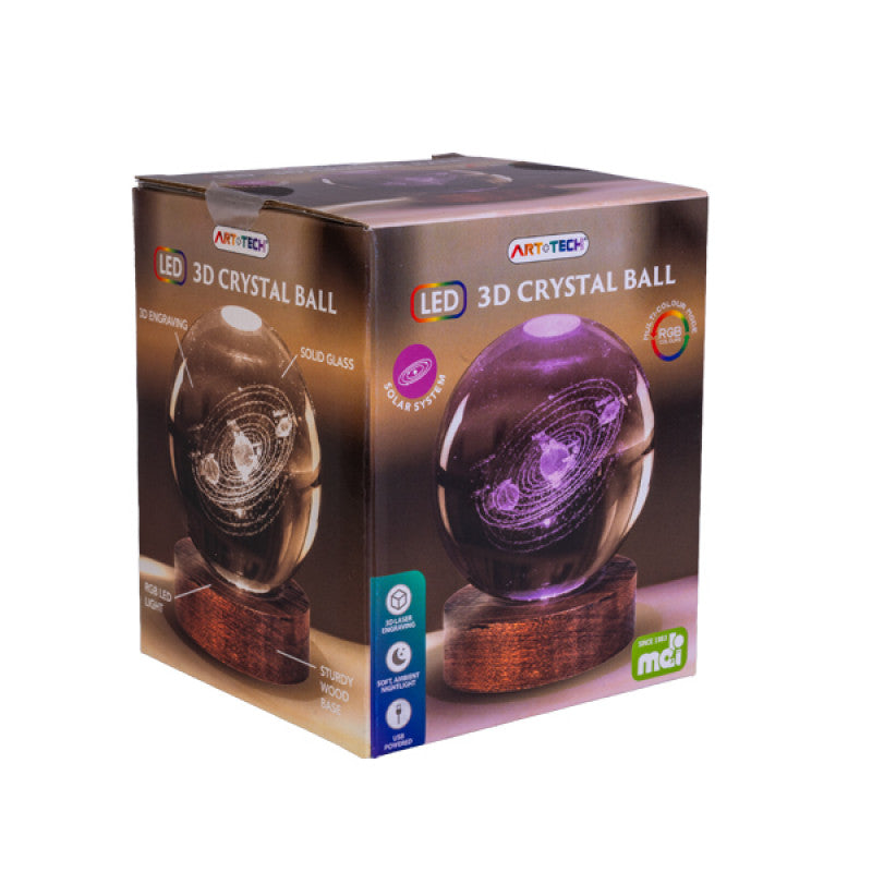 MDI LED 3d Crystal Ball Light Solar System