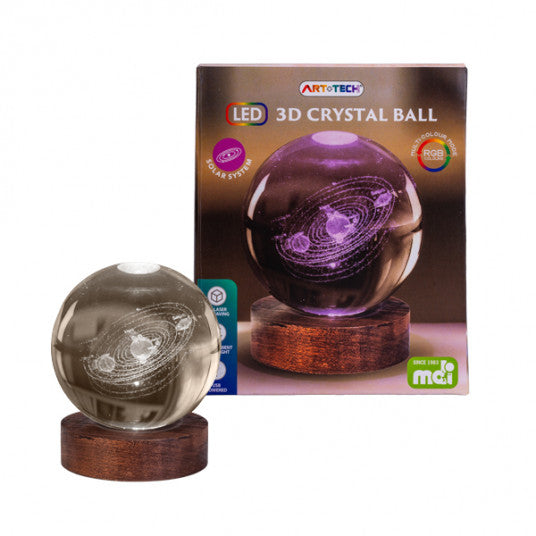 MDI LED 3d Crystal Ball Light Solar System