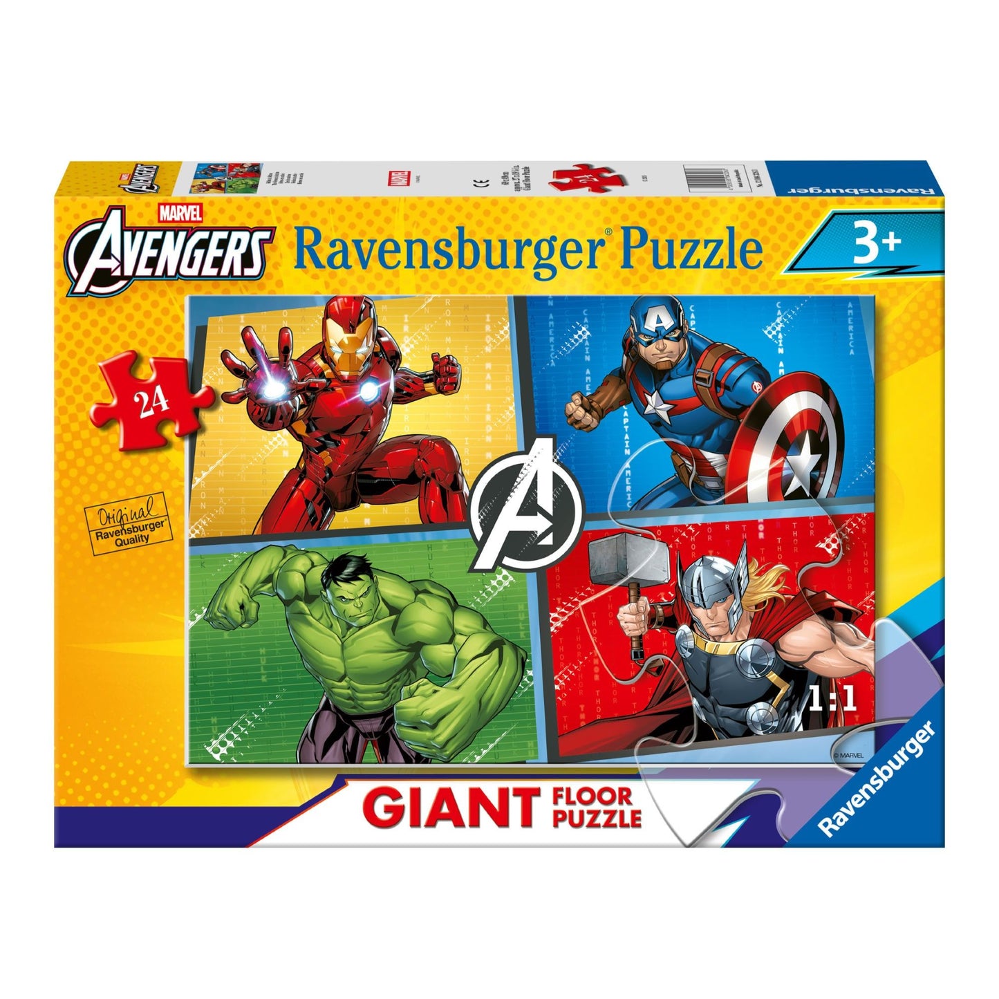 Ravensburger 24pc Giant Floor Puzzle Avengers The Heroes In Action packaging on a white background