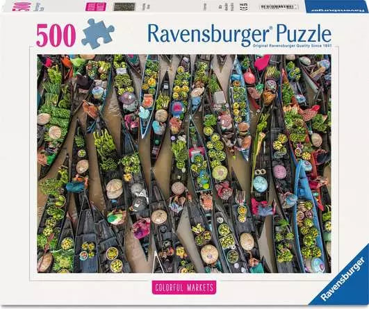 Ravensburger 500pc Jigsaw Puzzle Floating Market Indonesia