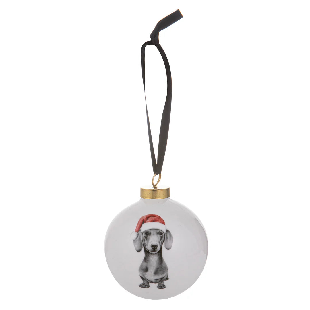 Ashdene Santa Paws Dachshund Bauble