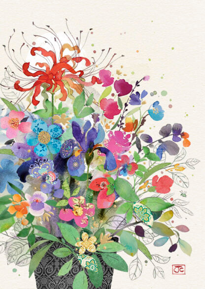 Bug Art Floral Mix greeting card