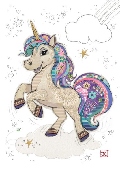Bug Art Una Unicorn greeting card