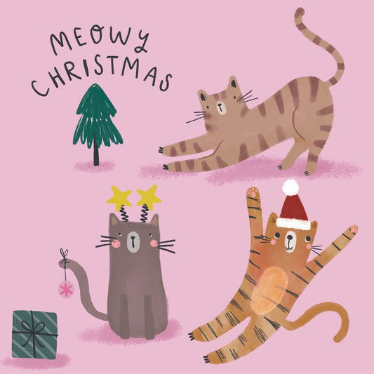 Charity Christmas Card 2026 10pk BCNA Meowry Christmas