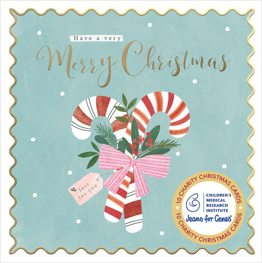 Charity Christmas Card 2026 10pk CMRI Candy Cane