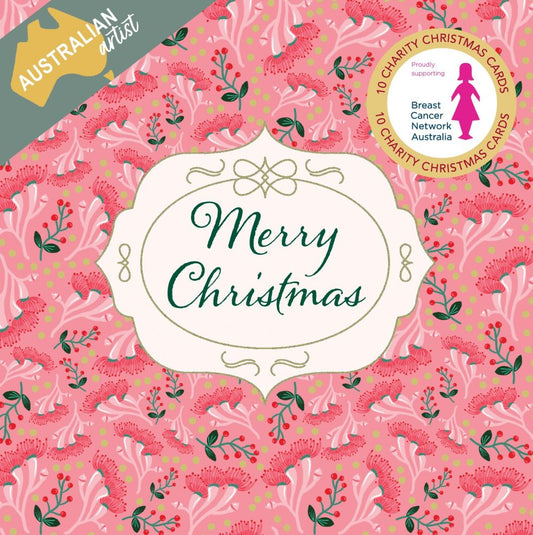Charity Christmas Card 2026 BCNA Vintage Pink Christmas