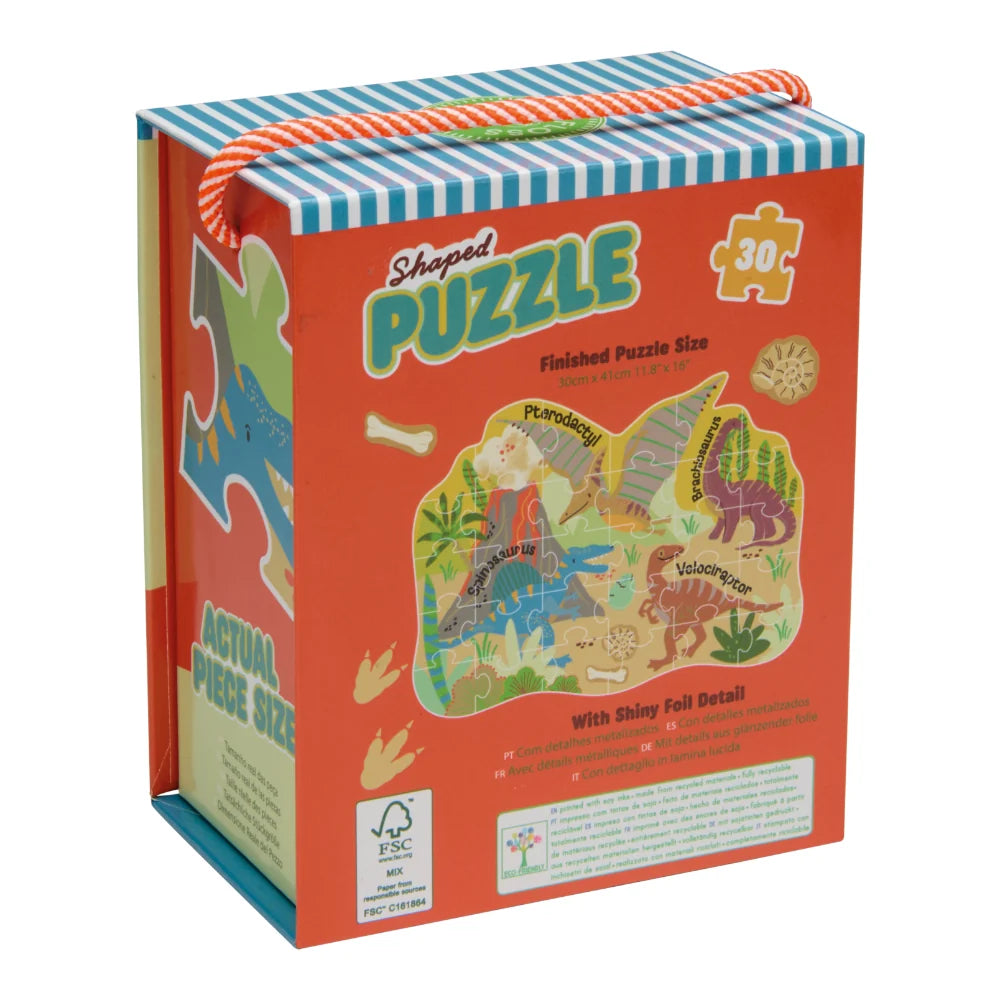 Floss and Rock 30pc Shaped Jigsaw Puzzle Dinosaur
