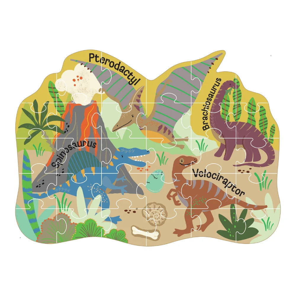 Floss and Rock 30pc Shaped Jigsaw Puzzle Dinosaur