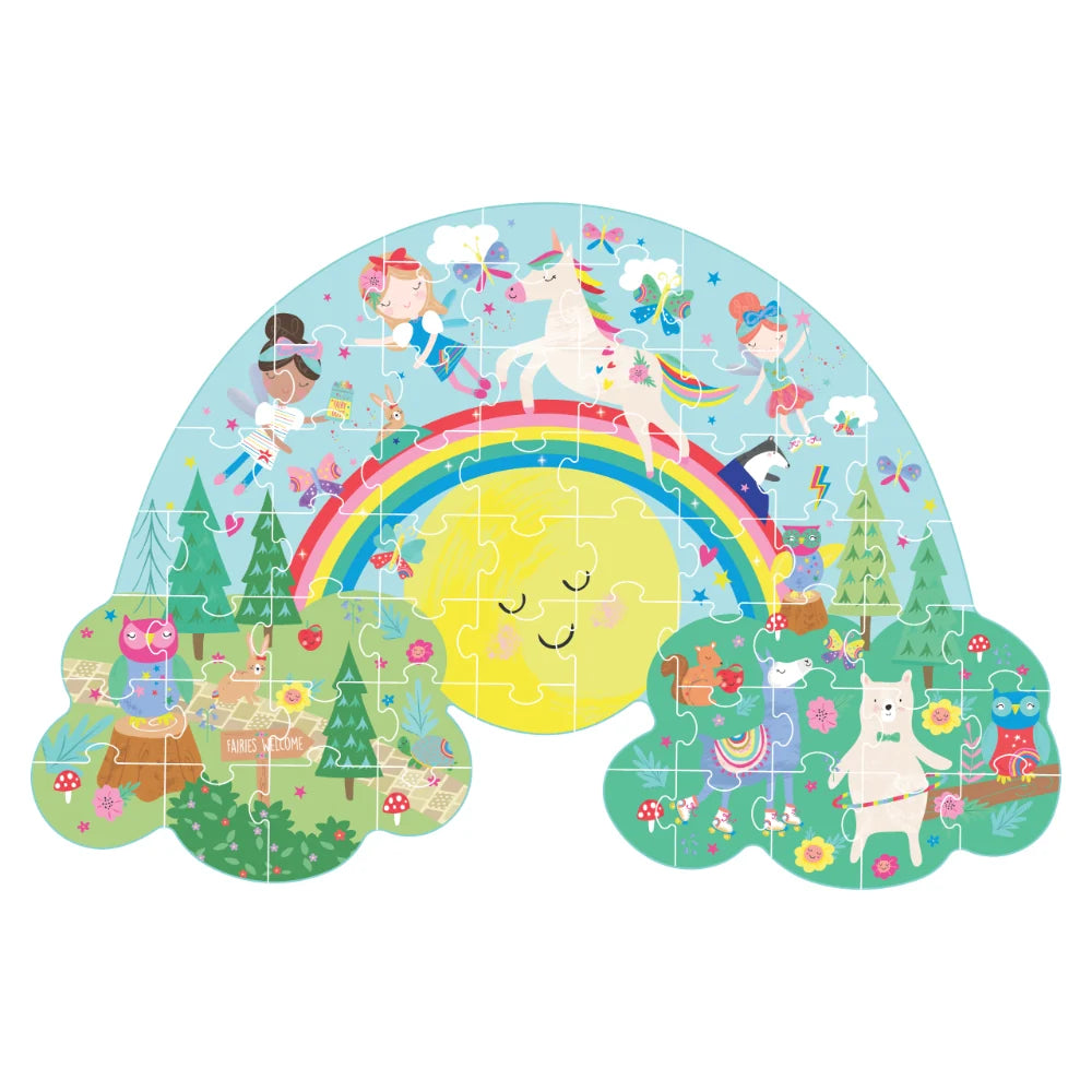 Floss and Rock 60pc Shaped Jigsaw Puzzle Rainbow Fairy