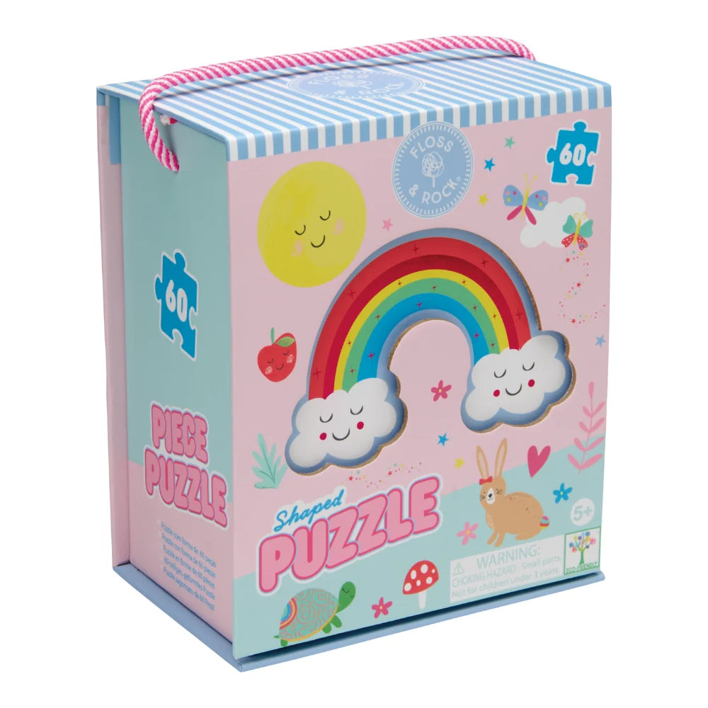 Floss and Rock 60pc Shaped Jigsaw Puzzle Rainbow Fairy