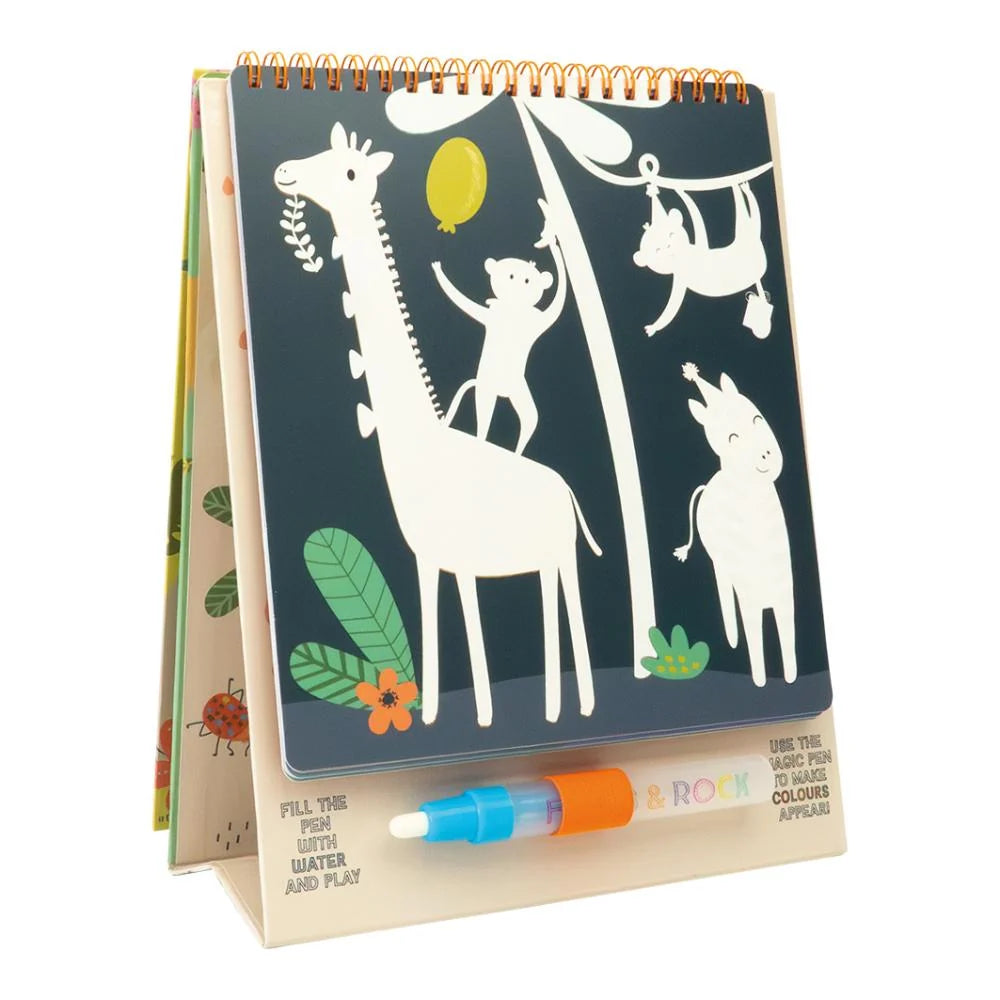 Floss and Rock Craft Kit Magic Water Colour-in Cards Jungle